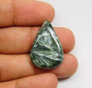 100% Natural seraphinite Cabochon Loose Gemstone For Jewelry 30 Cts. ME-3898 - Picture 1 of 4