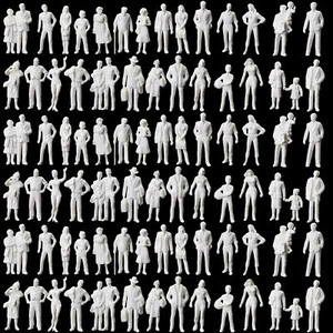 90pcs O Scale 1:43 Model Standing Figures Unpainted White People P4310B - Picture 1 of 8