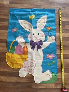 Easter Yard Garden Flag Banner Springtime Bunny Heavy Duty 42 X 27 - Picture 1 of 2