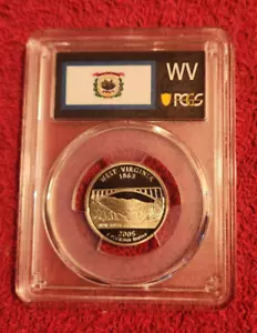 2005 s silver proof West Virginia statehood quarter PCGS PR 69 DCAM - Picture 1 of 2
