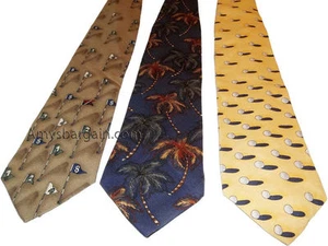 Lote de 3 cortador de corbata y buck diseñador de seda para hombre ropa de cuello hecha en EE. UU. - Imagen 1 de 12