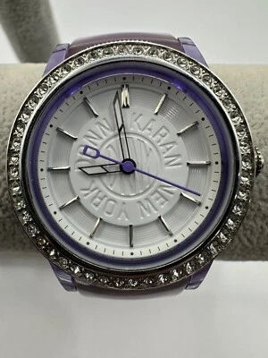 Reloj para mujer DKNY NY-4868 correa de plástico transparente lavanda batería nueva 39MM 7.5" X Foto 1 de 4