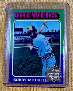 2024 Topps HERITAGE BOBBY MITCHELL 1975 #468 50TH ANNIVERSARY BUYBACK BREWERS - Picture 1 of 2