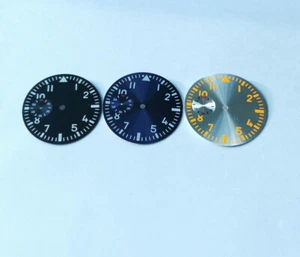 39mm Uhrenteile Zifferblatt & Hand leuchtet passend für eta6497/8498 Möwe ST36 - Bild 1 von 11