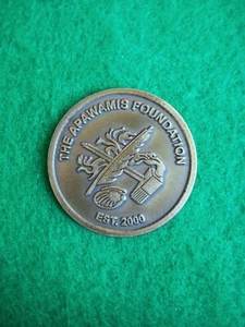 The Apawamis Foundation Golf Ball Marker Metal Flat Putting Coin Rye New York NY - Picture 1 of 2