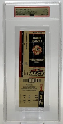 2012 Derek Jeter 200 Postseason Hit Last Final Game Injury PSA 8 Ticket Yankees - Image 1 of 4