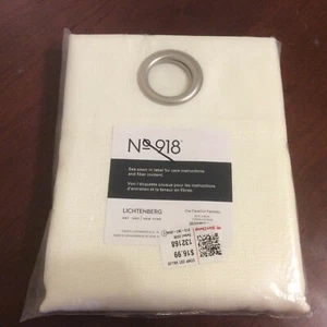 No 918 Window Curtain Panel Lichtenberg Grommet Top 40" x 84" Ivory - Picture 1 of 3