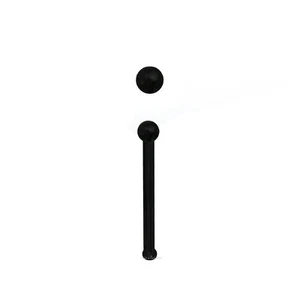 Thin Ball Nose Bone Stud Black Acrylic Flexible Retainer PTFE Piercing - 22G - Picture 1 of 4