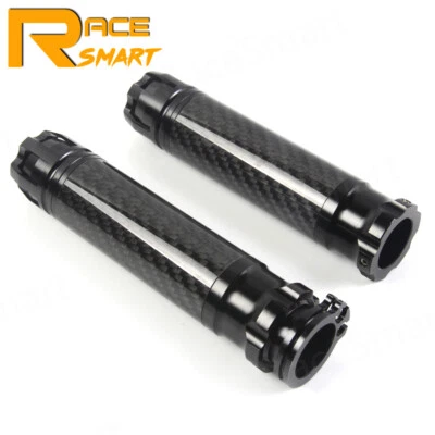22mm Carbon Fiber Handlebar Grips For Suzuki Hayabusa GSX1300R GSXR 600 750 1000 - Image 1 of 4