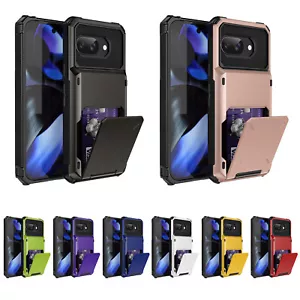 Shockproof Armor Dual Layer Kartenfach Geld Halter Etui Abdeckung für Google Pixel 9a - Bild 1 von 18