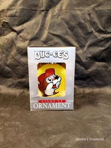 Buc-ee's Christmas 4” Ornament, Yellow, Round Light Up. One Red Shatter Proof - Picture 1 of 9
