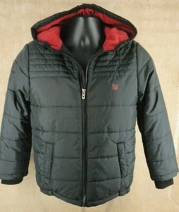 LUCKY BRAND Juniors Winter Puffy Hoodie Jacket SIZE M Black Long Sleeve - Picture 1 of 12