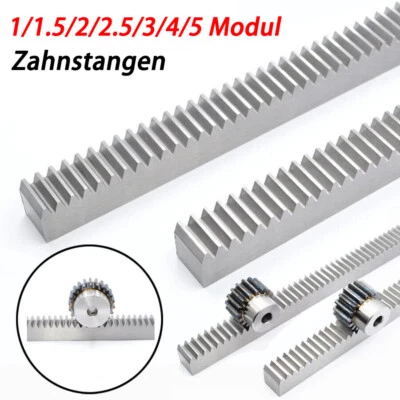 Zahnstangen 1/1.5/2/2.5/3/4/5 Modul 45# Stahl Zahnstange Länge 500mm / 1000mm - Bild 1 von 4