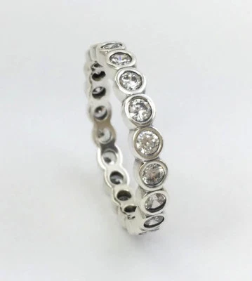Authentic PANDORA Silver Alluring Brilliant Ring Sz 5, 190942CZ-50 New - Изображение 1 из 2