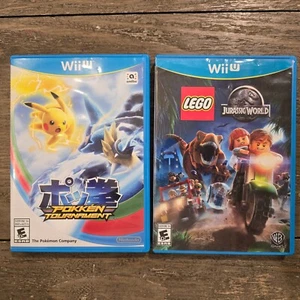 Pokkén Tournament & Lego Jurassic World (Nintendo Wii U, 2016) ¡Probado en caja original funciona! - Imagen 1 de 15