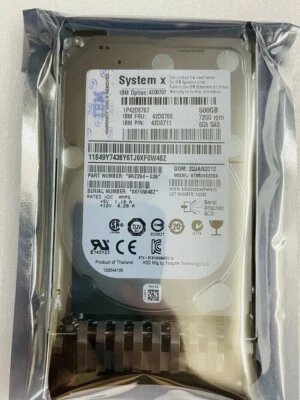 NEW IBM 42D0707 42D0708 500GB 7200RPM 6GBPS NL SAS 2.5" SLIM HARD DRIVE - Image 1 of 4