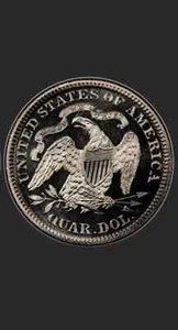 1882 PCGS PR64 CAC 15,000 Minted + 1,100 Proof CAMEO? 25c STUNNER Seated Quarter - Picture 1 of 7