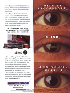 Eye Images Adobe PowerShop 1990er Computer Original Printwerbung Digital Prozessor - Bild 1 von 1
