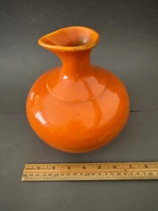 ORANGE METLOX POPPYTRAIL PITCHER CARAFE NO HANDLE OR LID VTG POTTERY - Picture 1 of 6