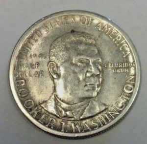 1946 BOOKER T. WASHINGTON ARGENTO COMMEMORATIVO 50c (2732) - Foto 1 di 2