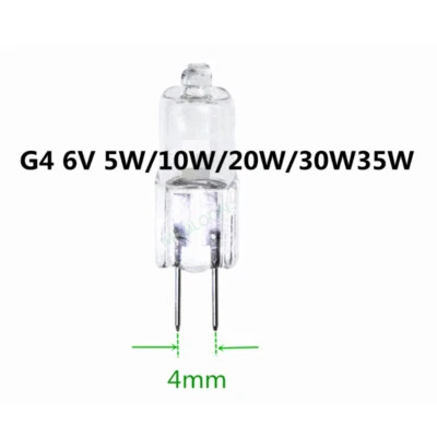 6V 5/10/15/20/25/30W Microscope Light Bulb Lamp Beads G4 Halogen Lamp Bubble