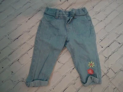 Джинсы для девочек Nannette с вышивкой с цветочным рисунком светло-голубые 100% хлопок размер 3T для малышей ясельного возраста - Изображение 1 из 3