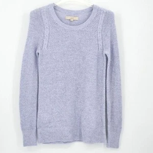Suéter Loft Mujer Talla XS Azul Periwinkle Suelto Cable Tejido Otoño Grannycore - Imagen 1 de 7