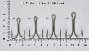 Doppelhaken Split Shank Meeräsche Rig Froschköder 1/0 bis 4/0 offener Schaft 3 Stück - Bild 1 von 4