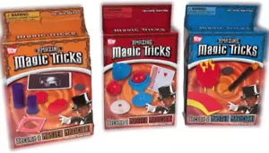 3 Sets AMAZING MINI MAGIC TRICK KITS Coin Card Ball Vase Snapper Nail Beginner - Picture 1 of 12