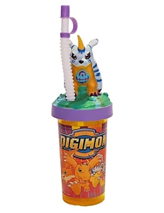 Digimon "Bicchiere Grande c/Cannuccia e personaggio GABUMON" - Imagen 1 de 4