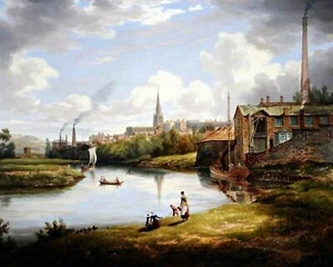 View of Rotherham by English William Cowen PREMIUM SATIN 8X10" PRINT - Picture 1 of 1