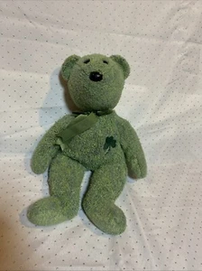 2001 TY Beanie Baby Día de San Patricio Trébol Irlandés Oso de Peluche 15" Peluche - Imagen 1 de 5