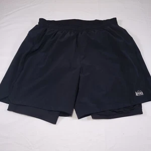 Rei Co-op Shorts L Black Lined Biking Mountain Bike Running Outdoor Nature Hike - Picture 1 of 13