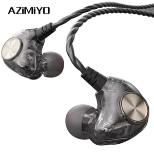 AZiMiYO HK1 Wired Headphones 3.5mm Hybrid HiFi DJ Earphone Stereo Music Deep  - Imagen 1 de 1