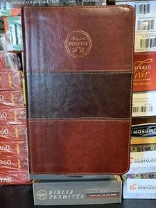 Biblia Peshitta Traduccion De Los Antiguas Manuscristos Arameos Caoba Semi Piel - Foto 1 di 12