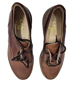 Scarpe da uomo Lappy taglia 46 Marron scuro suola carroarmato NUOVE - Immagine 1 di 4