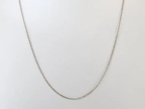 16" 14K White Gold Petite Thin Fine Single Link Chain Necklace (AM1082458) - Picture 1 of 9