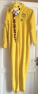 Children in Need 2007 Pudsey Bear Pyjamas All in One Jumpsuit Costume Age 13-14 - Picture 1 of 4