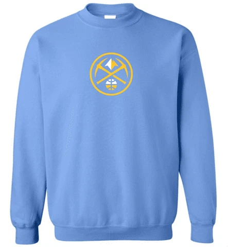 Denver Nuggets Crewneck Sweatshirt 2xl Vintage Logo Blue Shirt Jersey New Cover