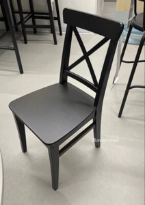 IKEA INGOLF Dining Chair, brown-black 602.178.22 SOLID WOOD BRAND NEW- - Picture 1 of 3