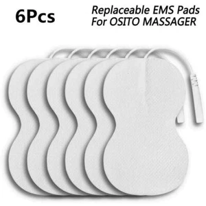 Reusable 6pcs TENS Electrode Gel Pads for EMS Massager Therapy Relief Nerve Pain - Picture 1 of 10