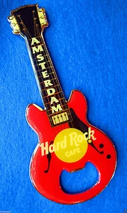 AMSTERDAM PAÍSES BAJOS ROJO GRETSCH ABREBOTELLAS GUITARRA NEVERA Hard Rock Café - Imagen 1 de 1