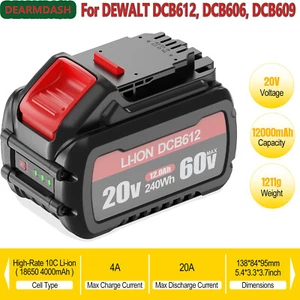 Batería DCB606 DCB609-2 DCB612 12.0Ah para Batería Dewalt Max Flexvolt 20v/60v - Imagen 1 de 12