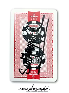 Scotty Nguyen signierte WSOP gebrauchte einzelne Poker Spielkarte COA Autogramm roter Stern - Bild 1 von 7