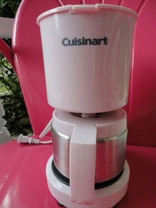 CUISINART RARE BREAST CANCER PINK 4 CUP STAINLESS STEEL COFFEEMAKER DCC-450