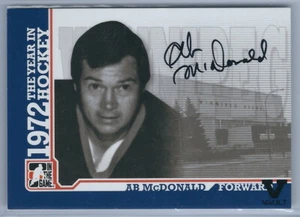 2015-16 ITG Final Vault 1972 AB McDonald The Year in Hockey Autograph Card - Picture 1 of 2
