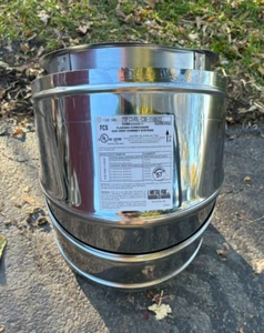 Metal-Fab 10FCS45L 10" Durchmesser 45 Grad Edelstahl doppelwandiger Schornsteinbogen - Bild 1 von 3