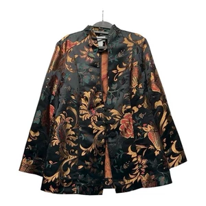 Soft Surroundings Moon Dynasty Jacquard Blazer Jacke Größe Large asiatisch inspiriert - Bild 1 von 14