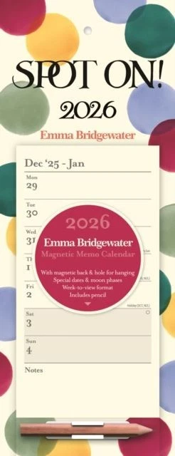 Emma Bridgewater Big Polka Dot 2026 Magnetic Calendar Official