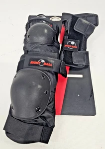 Eight Ball schwarze Pads für Outdoor-Sportarten, 3 Stück, Jugend 8+ (*1 Kniepolster fehlt*) - Bild 1 von 7